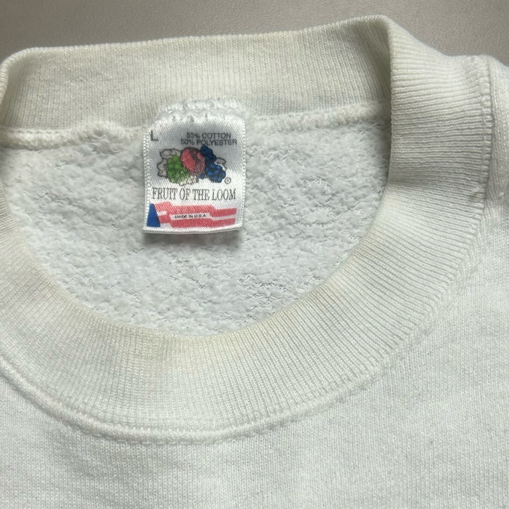 Vintage 1993 Chicago bulls sweatshirtl sweater   white size large - Picture 3 of 7